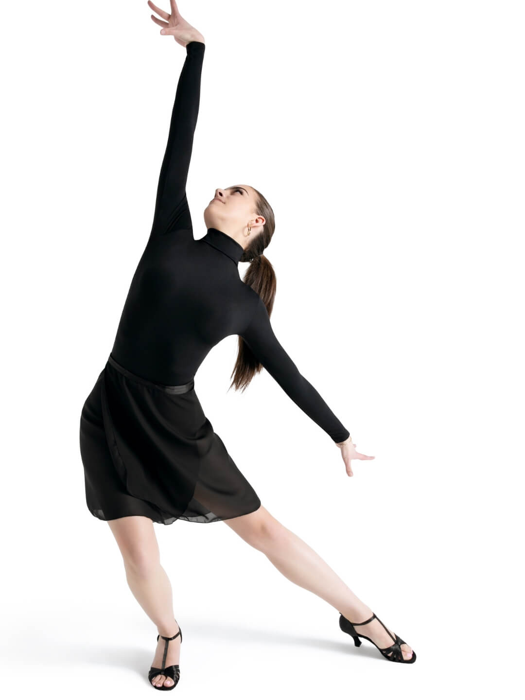 Elegant Georgette Long Wrap Skirt - Capezio Exclusive