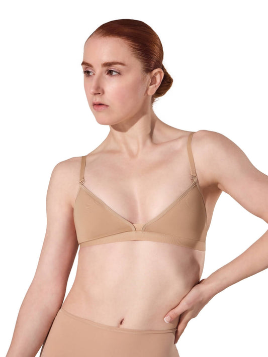 Capezio Deep Neck Clear Back Bra - Capezio Everyday