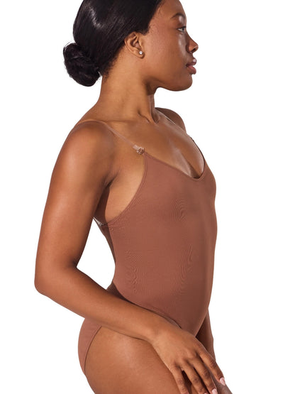 Best-Seller Camisole Leotard with Clear Transition Straps - Capezio Best Seller