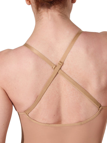 Capezio Plunge Neck Mesh Midriff Leotard - Capezio Classic