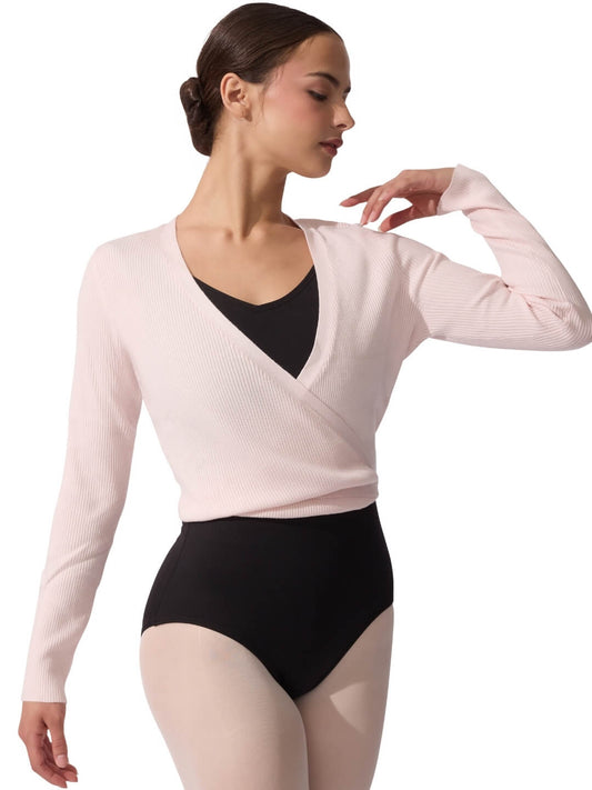 Knit Wrap Sweater with Improved Fit - Capezio Signature