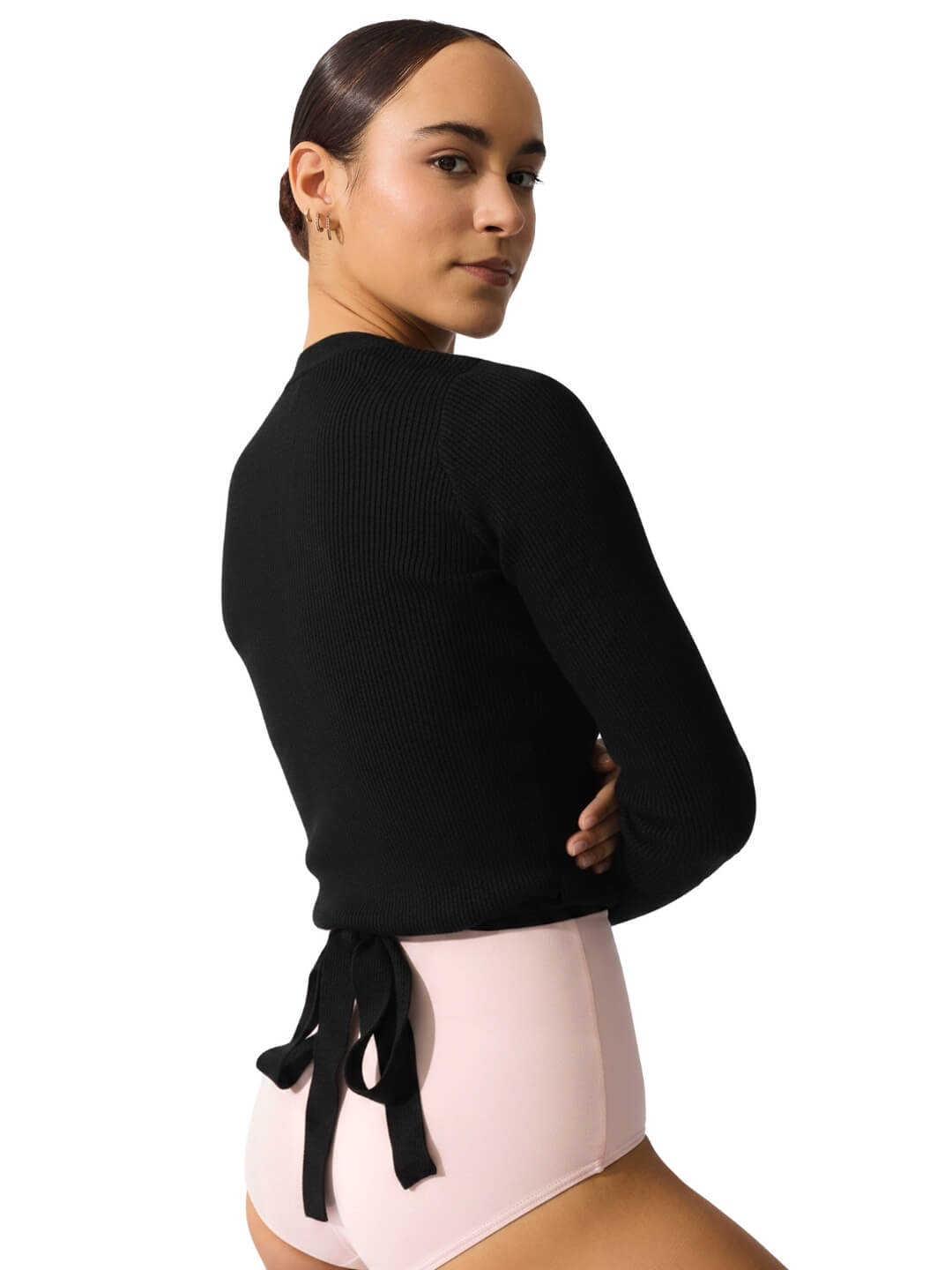 Knit Wrap Sweater with Improved Fit - Capezio Signature