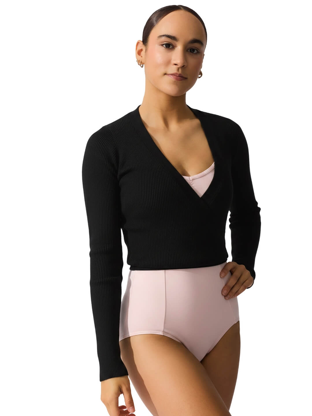 Knit Wrap Sweater with Improved Fit - Capezio Signature