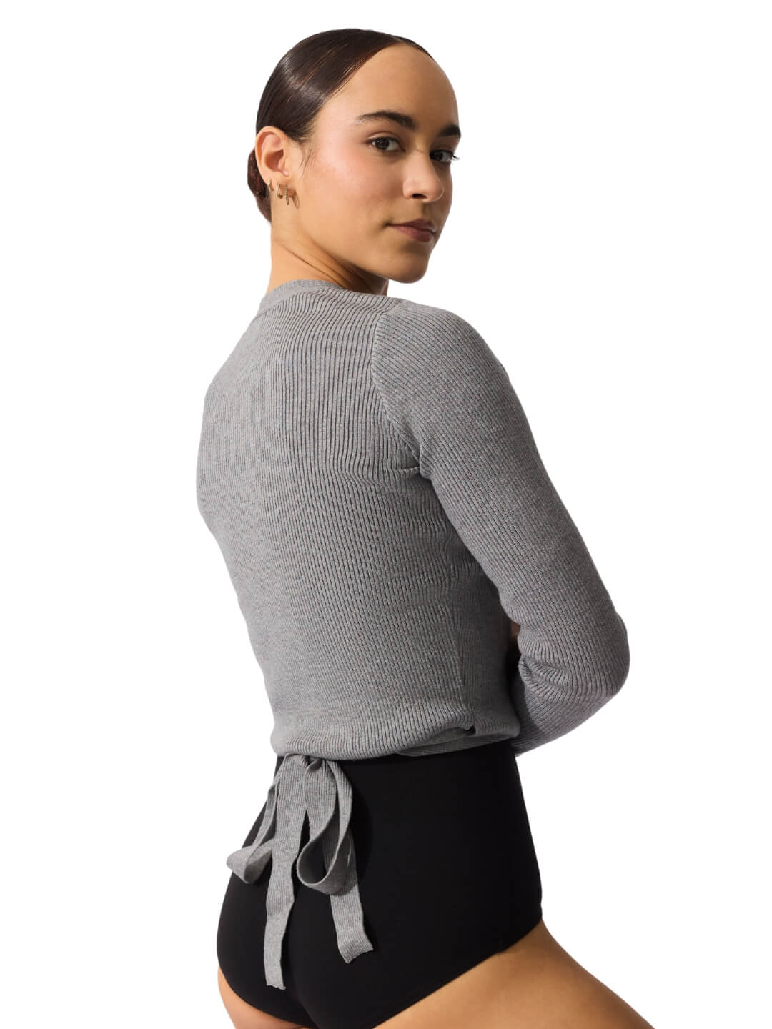 Knit Wrap Sweater with Improved Fit - Capezio Signature