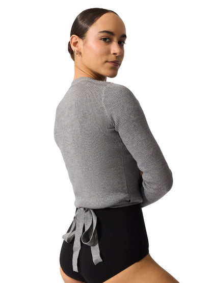Knit Wrap Sweater with Improved Fit - Capezio Signature