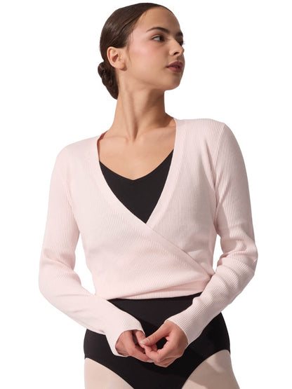 Knit Wrap Sweater with Improved Fit - Capezio Signature