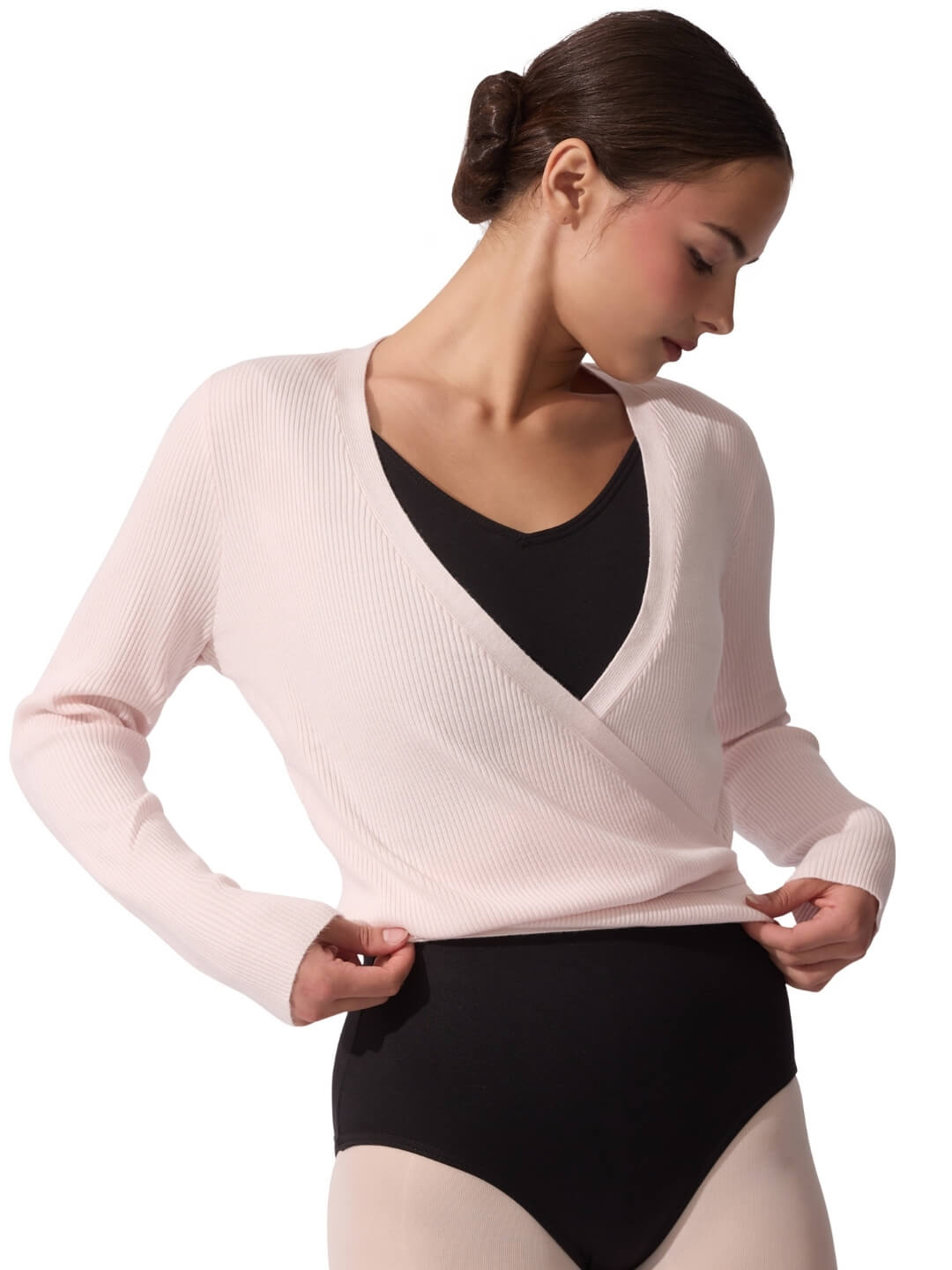 Knit Wrap Sweater with Improved Fit - Capezio Signature