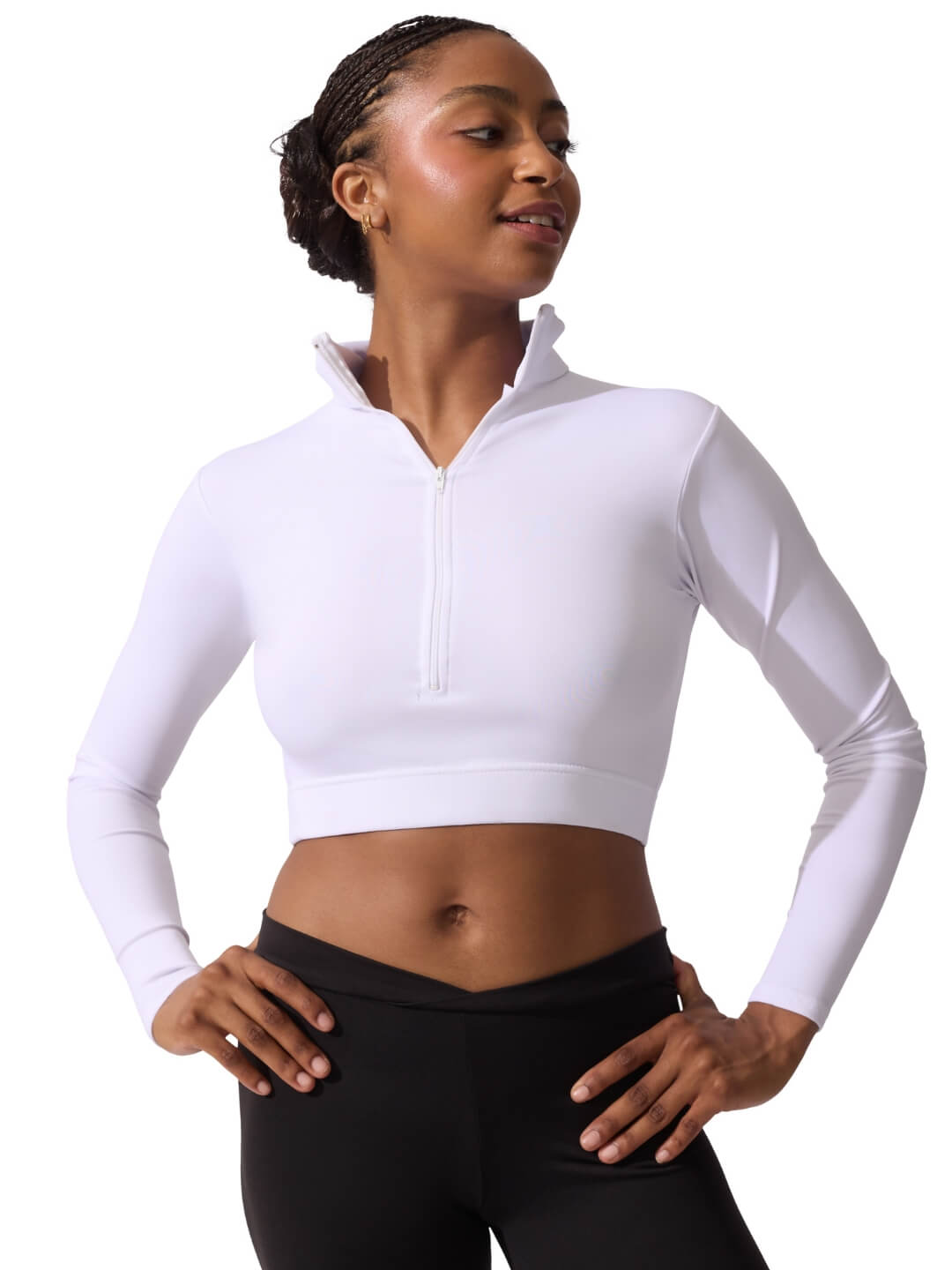 Turtle Neck Long Sleeve Crop Top - Capezio Trending