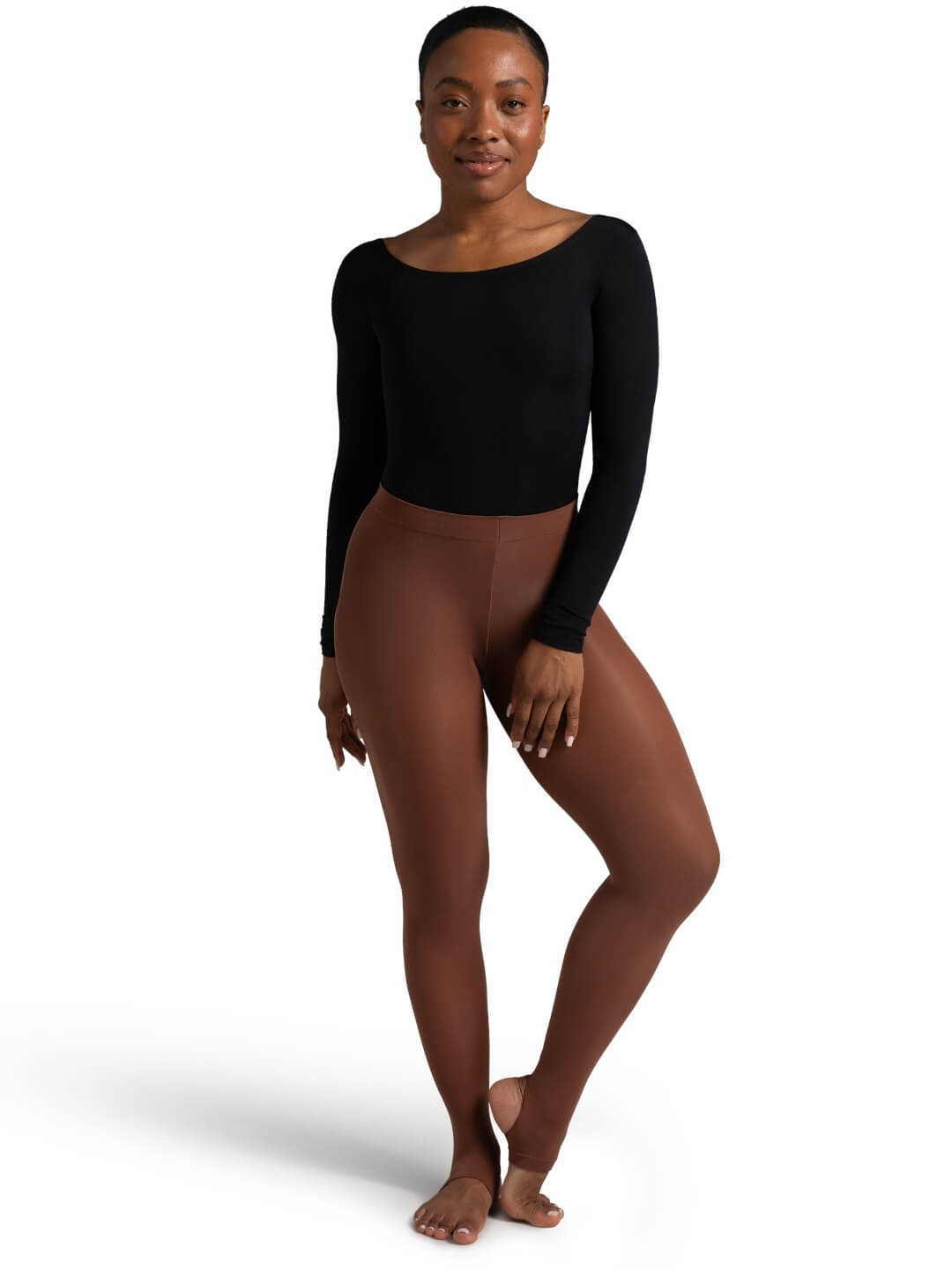 Self Knit Waist Stirrup Tight Wicks Moisture - Capezio Classic