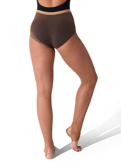 Capezio All Over Rhinestone Fishnet Stirrup Tight - Capezio Everyday