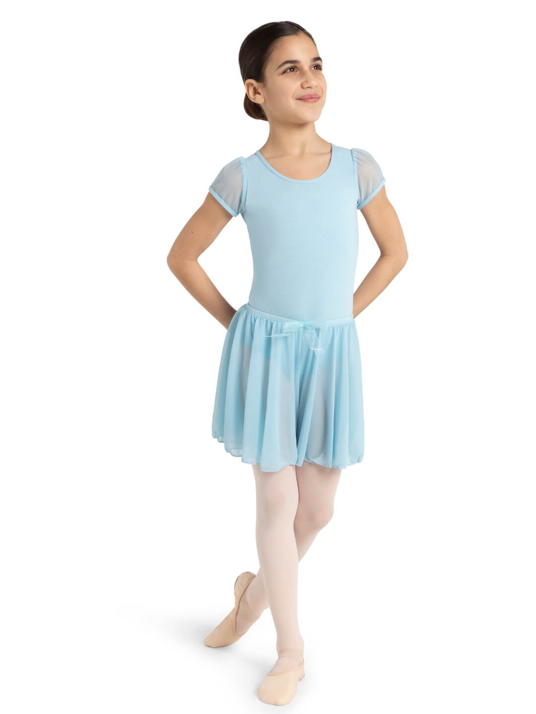 Children's Pull On Circular Skirt with Bow Trim - Capezio Essential