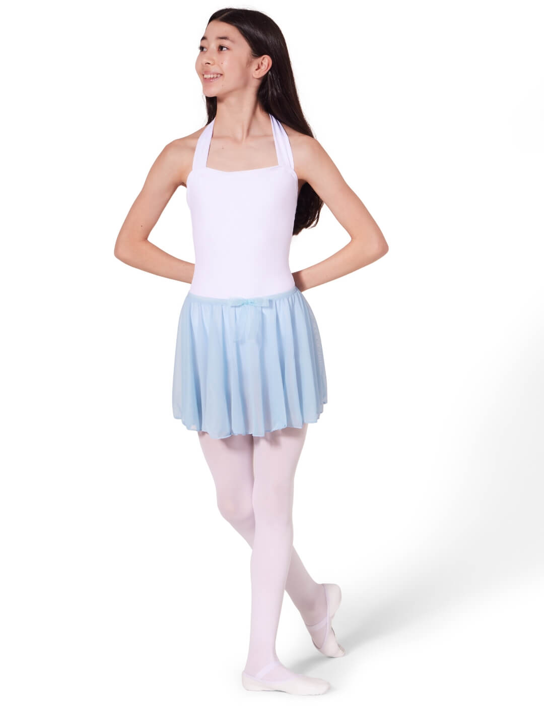 Children's Pull On Circular Skirt with Bow Trim - Capezio Essential