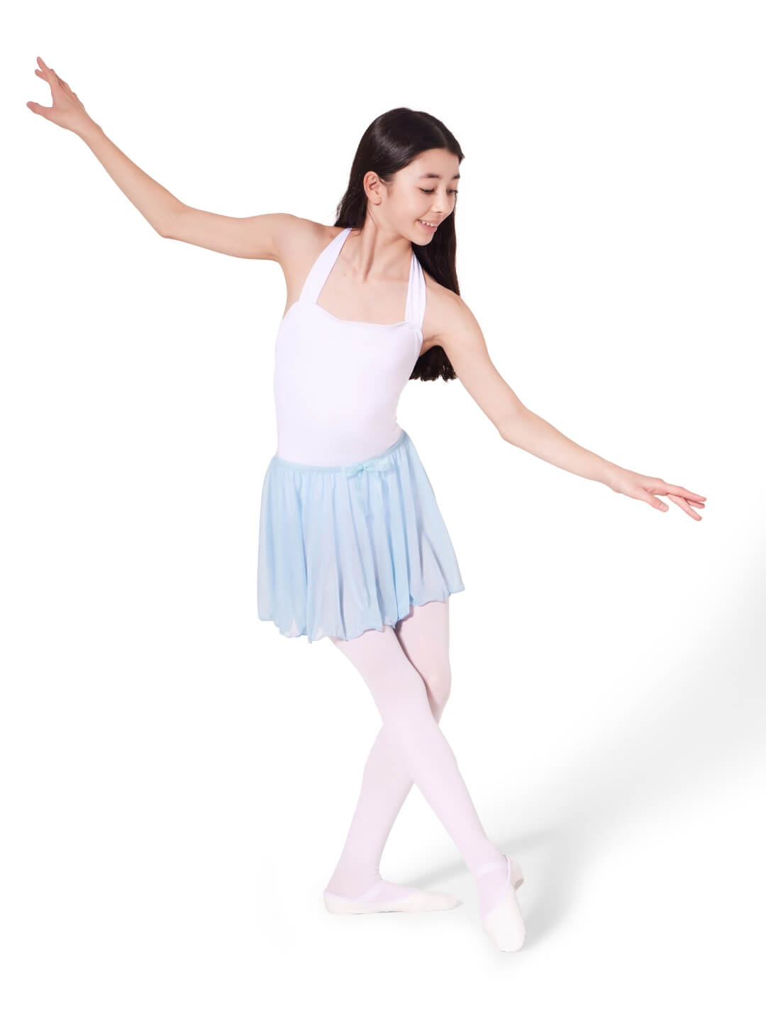Children's Pull On Circular Skirt with Bow Trim - Capezio Essential