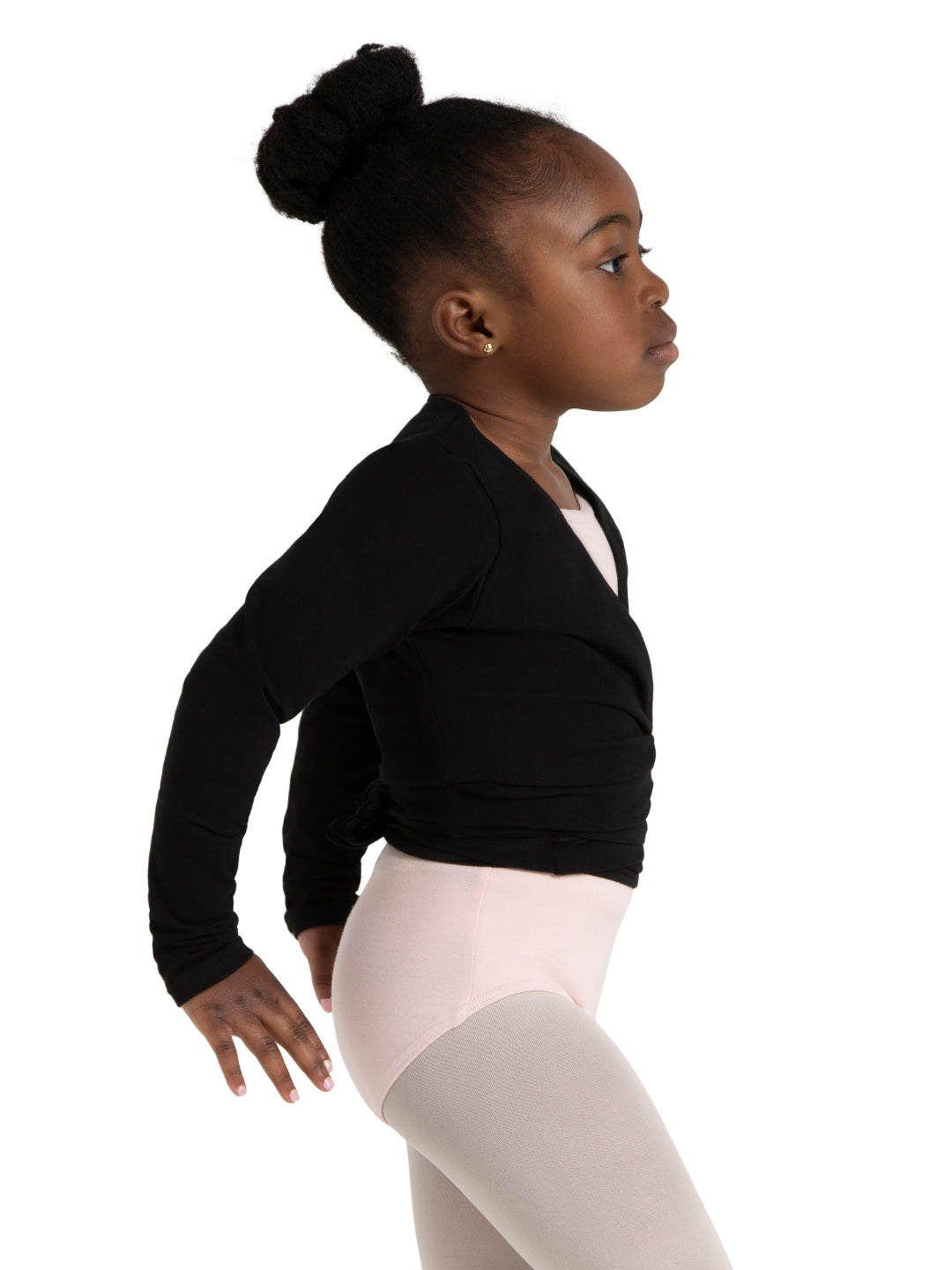 Children's Long Sleeve Self-Tie Wrap Top - Capezio Trending