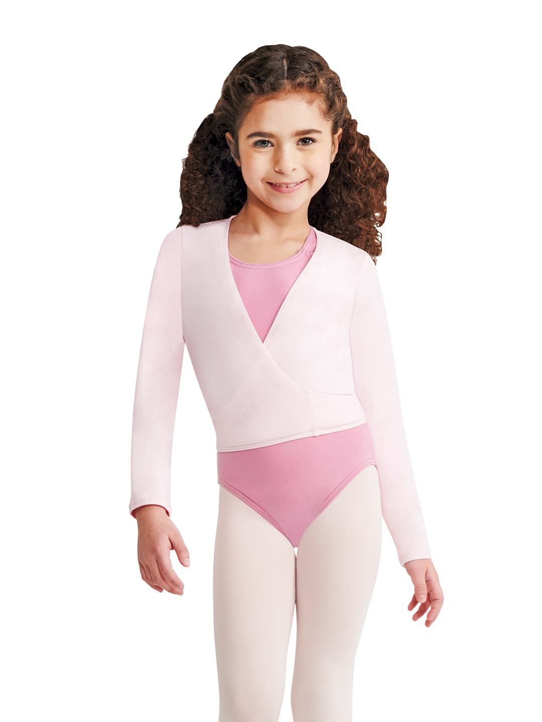 Children's Long Sleeve Self-Tie Wrap Top - Capezio Trending
