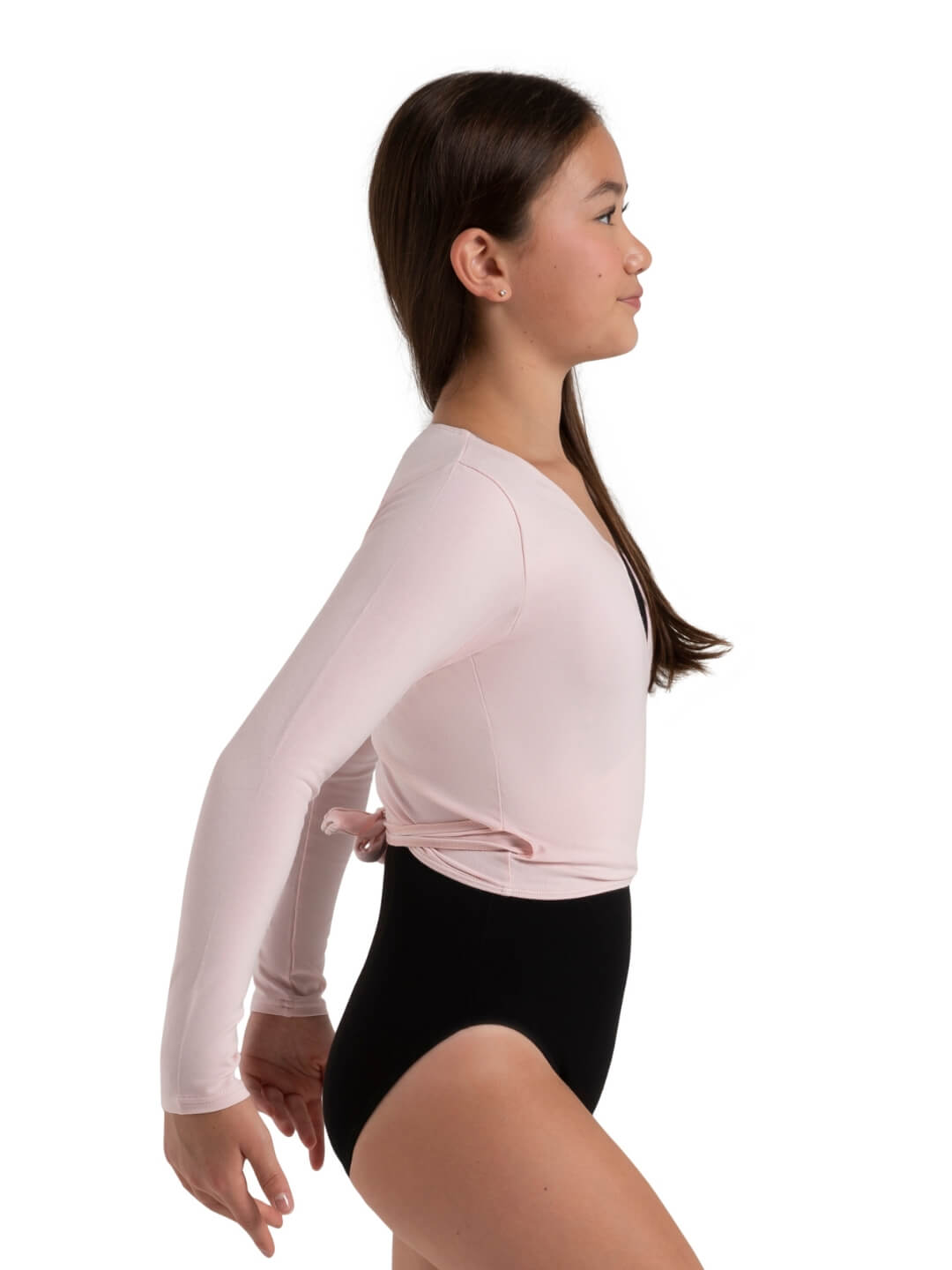 Children's Long Sleeve Self-Tie Wrap Top - Capezio Trending