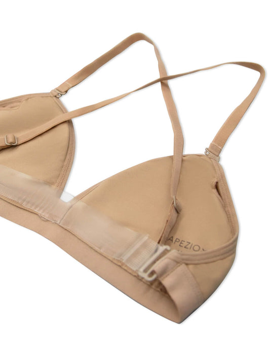 Capezio Deep Neck Clear Back Bra - Girls - Capezio Signature