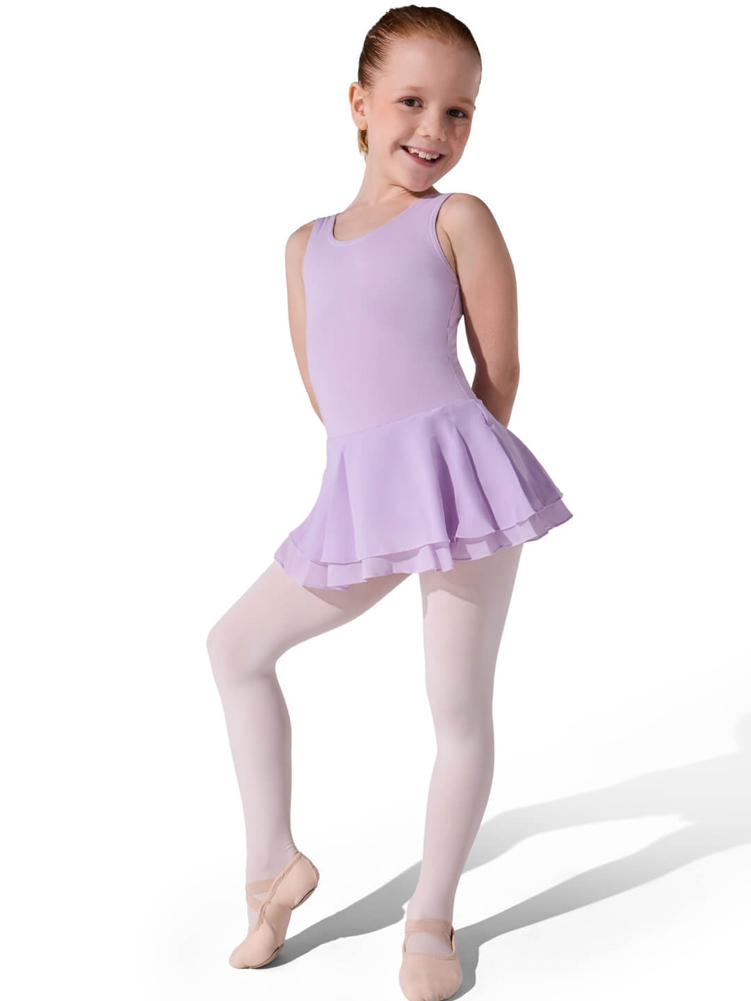 Children's Flowy Double Layer Skirt Tank Dress - Capezio Everyday