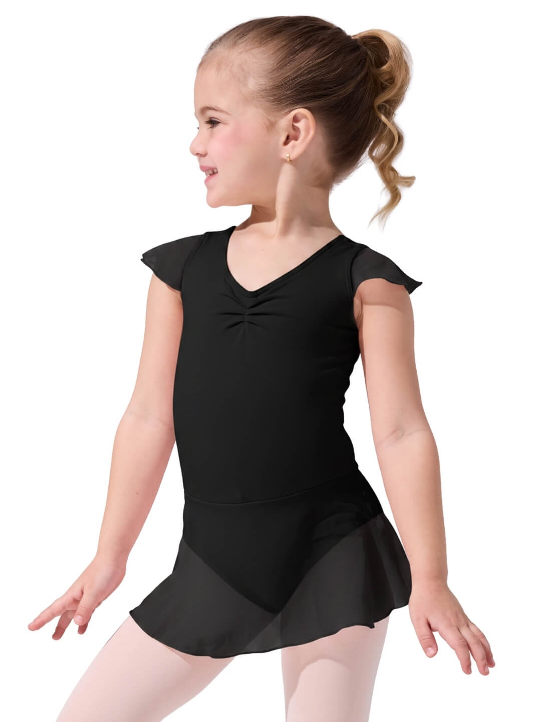 Children's Lined Flutter Sleeve Dress - Capezio Trending