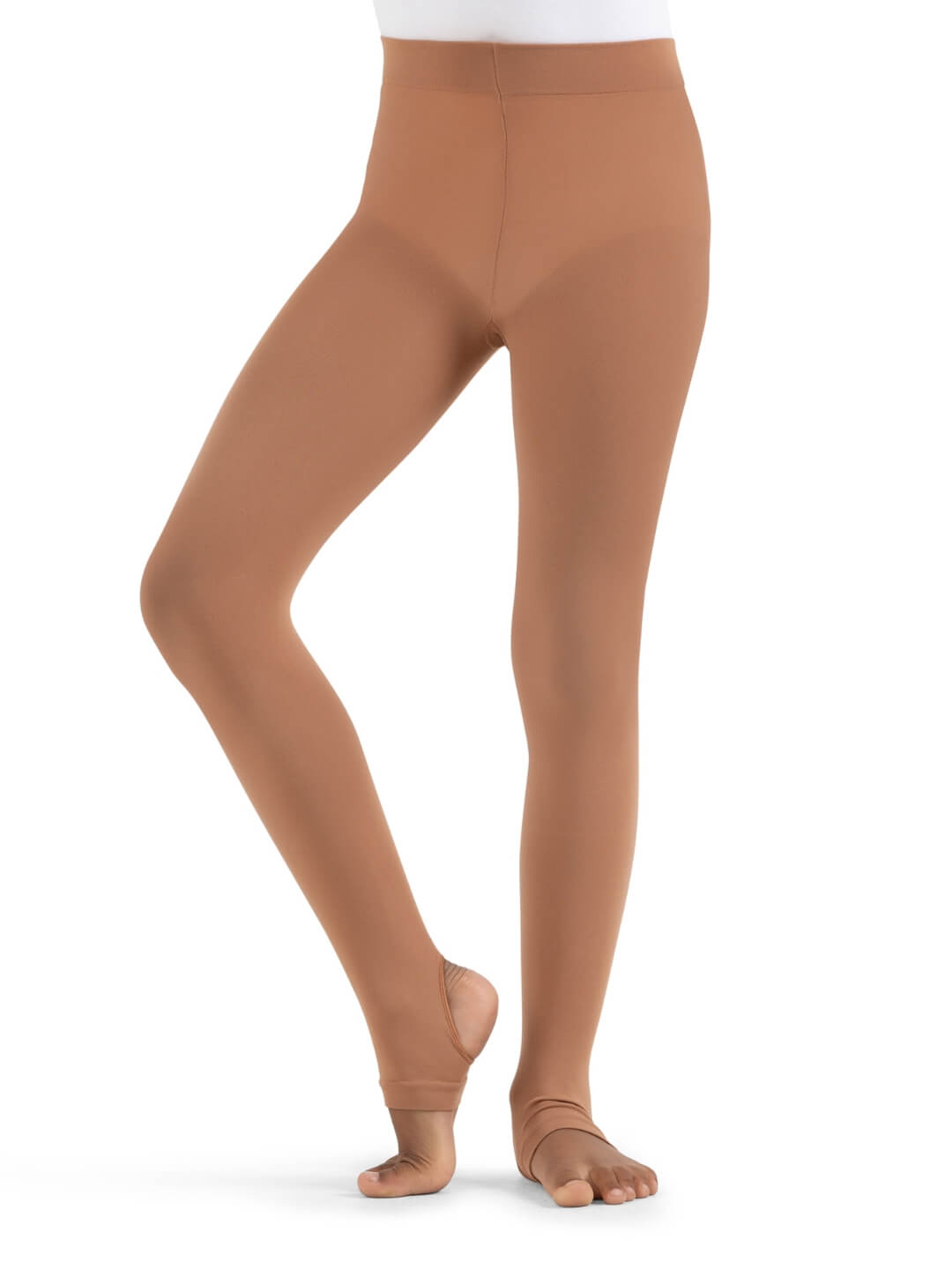 Children's Ultra Soft™ Self Knit Waistband Stirrup Tight - Capezio Signature