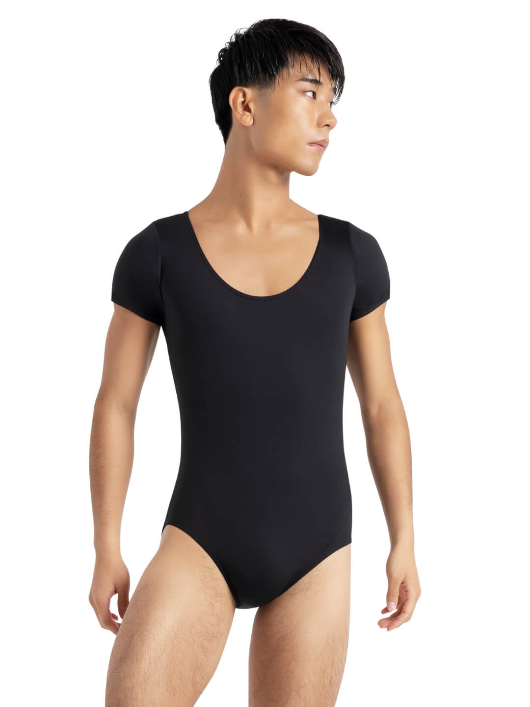 Men's Short Sleeve Leotard with Round Neckline - Capezio Signature