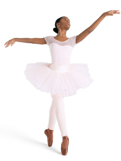 Capezio Studio Collection Mesh Yoke Short Sleeve Leotard - Girls - Capezio Exclusive