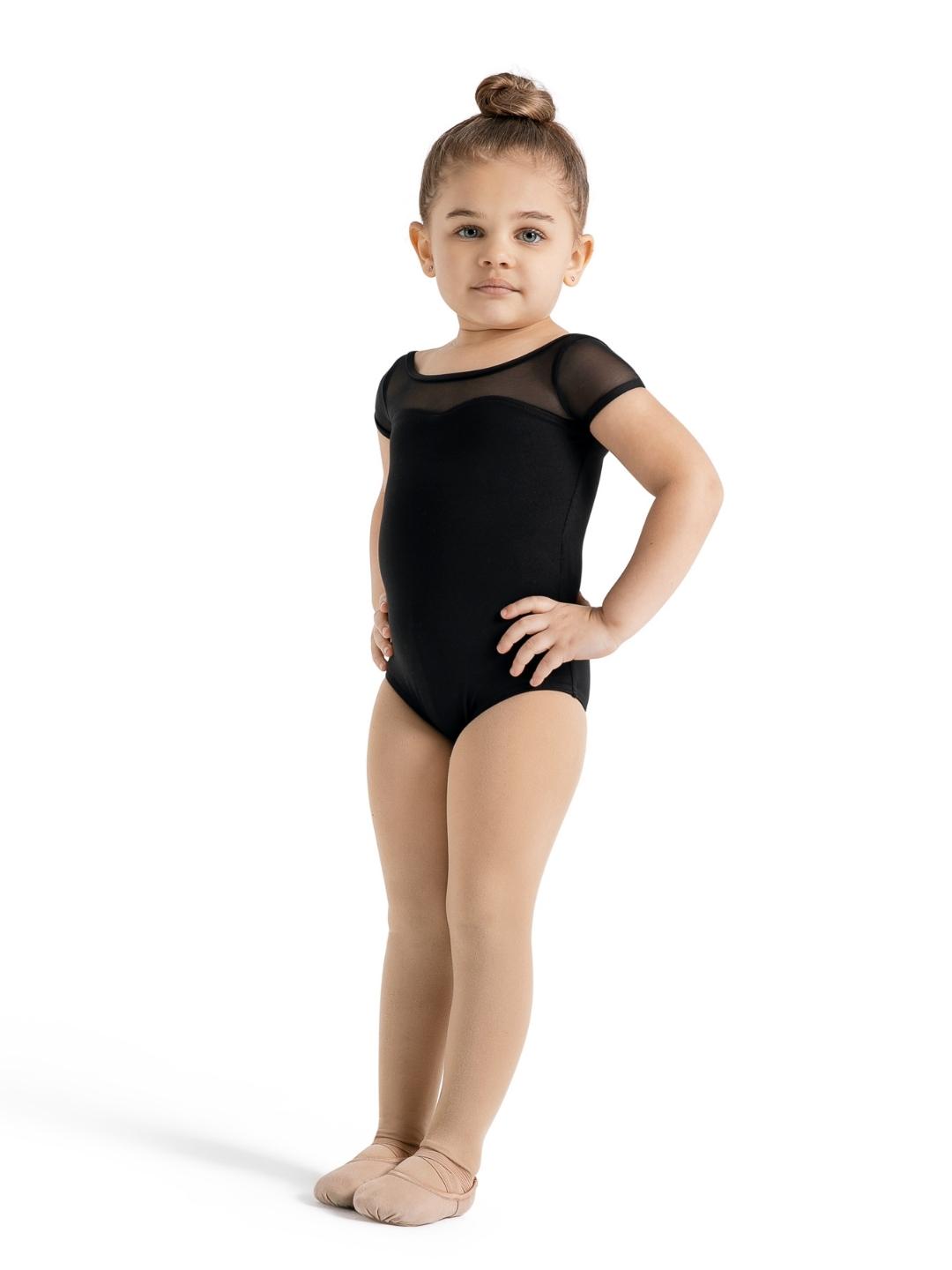 Capezio Studio Collection Mesh Yoke Short Sleeve Leotard - Girls - Capezio Exclusive