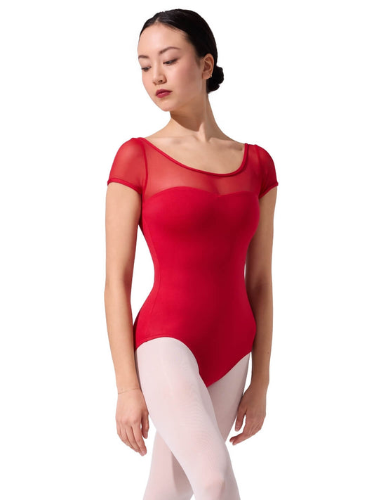 Capezio Studio Collection Mesh Yoke SS Leotard - Capezio Best Seller