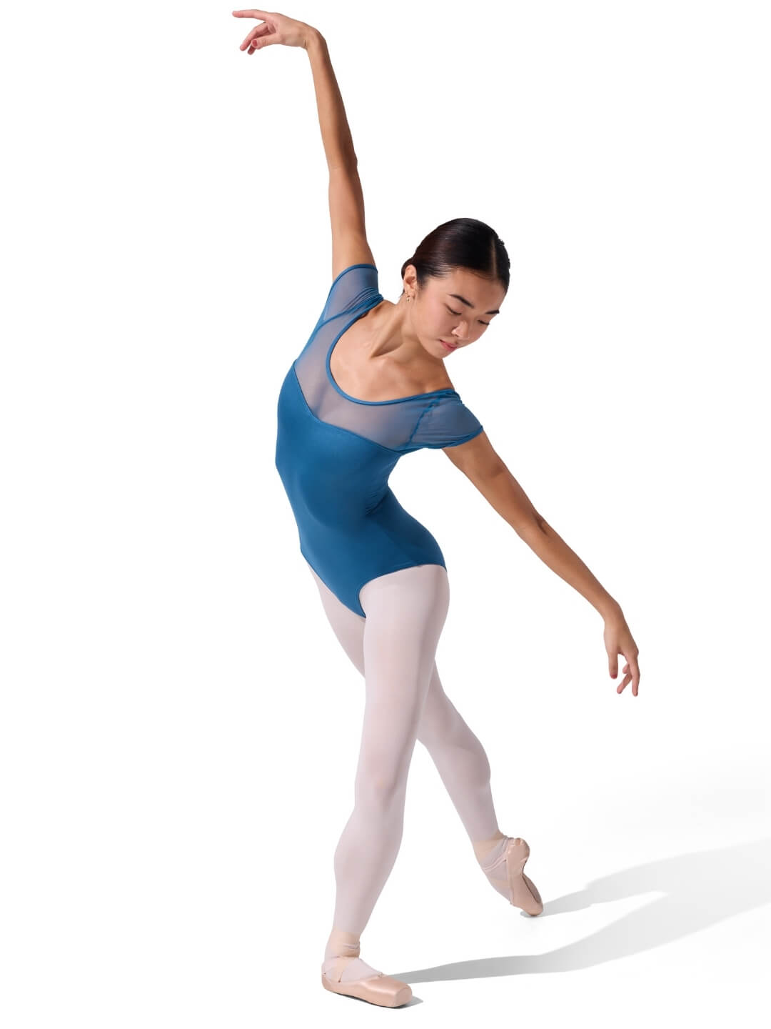 Capezio Studio Collection Mesh Yoke SS Leotard - Capezio Best Seller