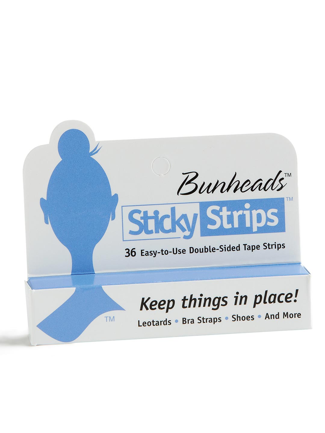 Double-Sided Sticky Strips™ Hold Straps in Place - Capezio Recommended
